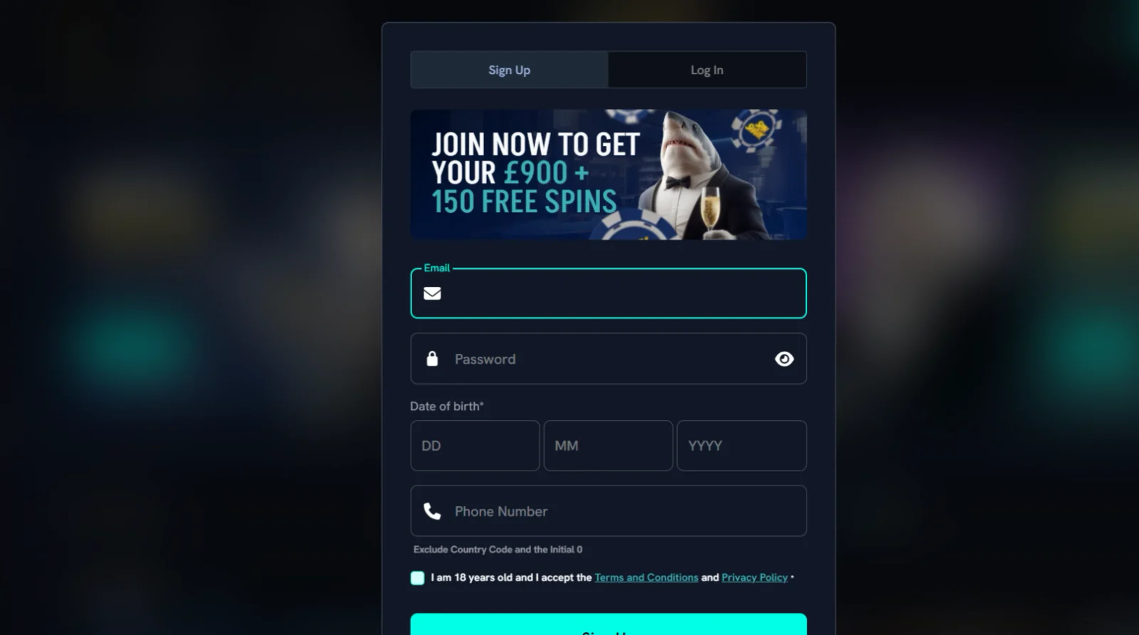 Spinshark registration